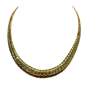 Collier maille anglaise en Or Jaune 18k - 17.89 Grs