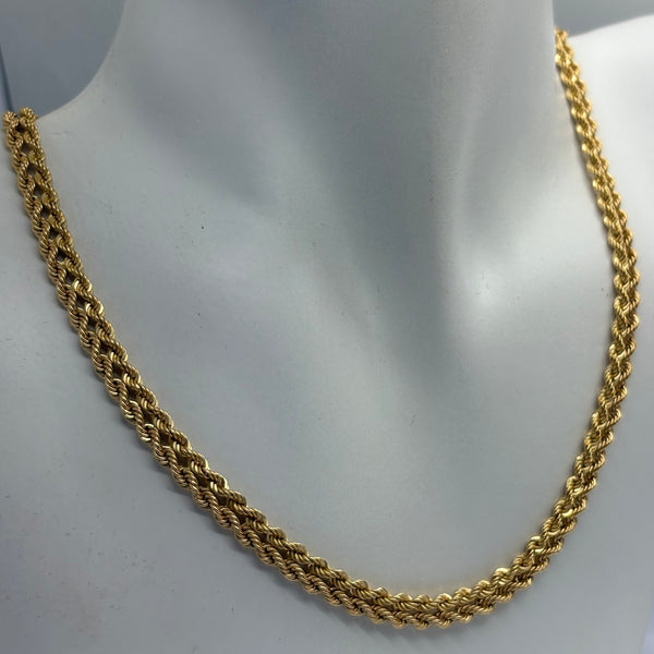 Titre : Collier Torsadé en Or Jaune 18K - 12.18 G