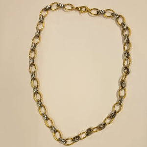 Collier Princesse en Or Jaune et Gris 18 K