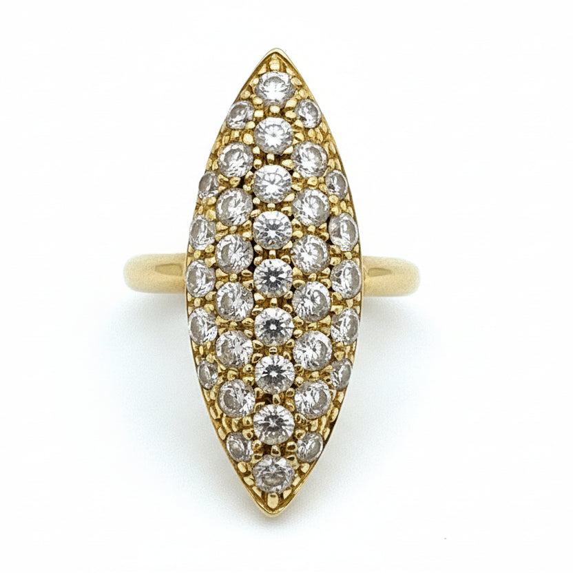 Bague en or jaune 18k - 5.90 G