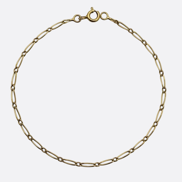 Bracelet Maillon Figaro en Or Jaune 18k -1.44 G