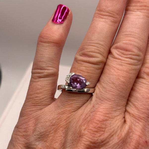 Bague en Or blanc 18K Taille 54 - 6.95g