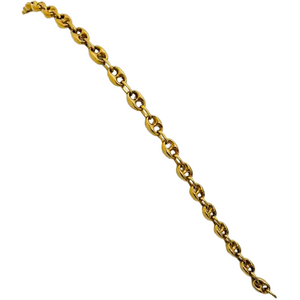 Bracelet Maillon Grain de Café Or Jaune 18K 10.08 Grs
