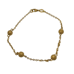 Bracelet artisanal en or jaune 18 K