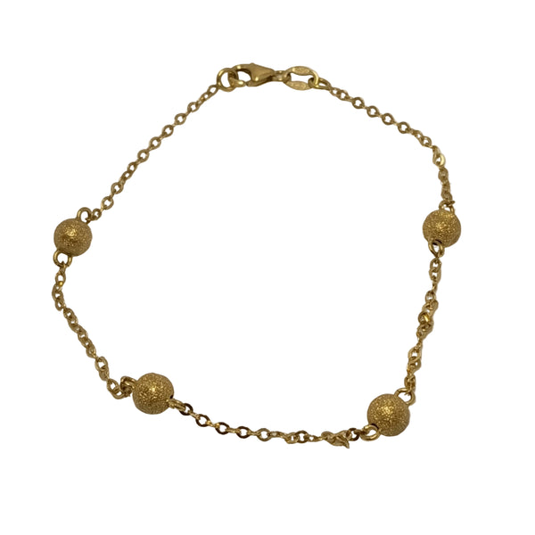 Bracelet artisanal en or jaune 18 K