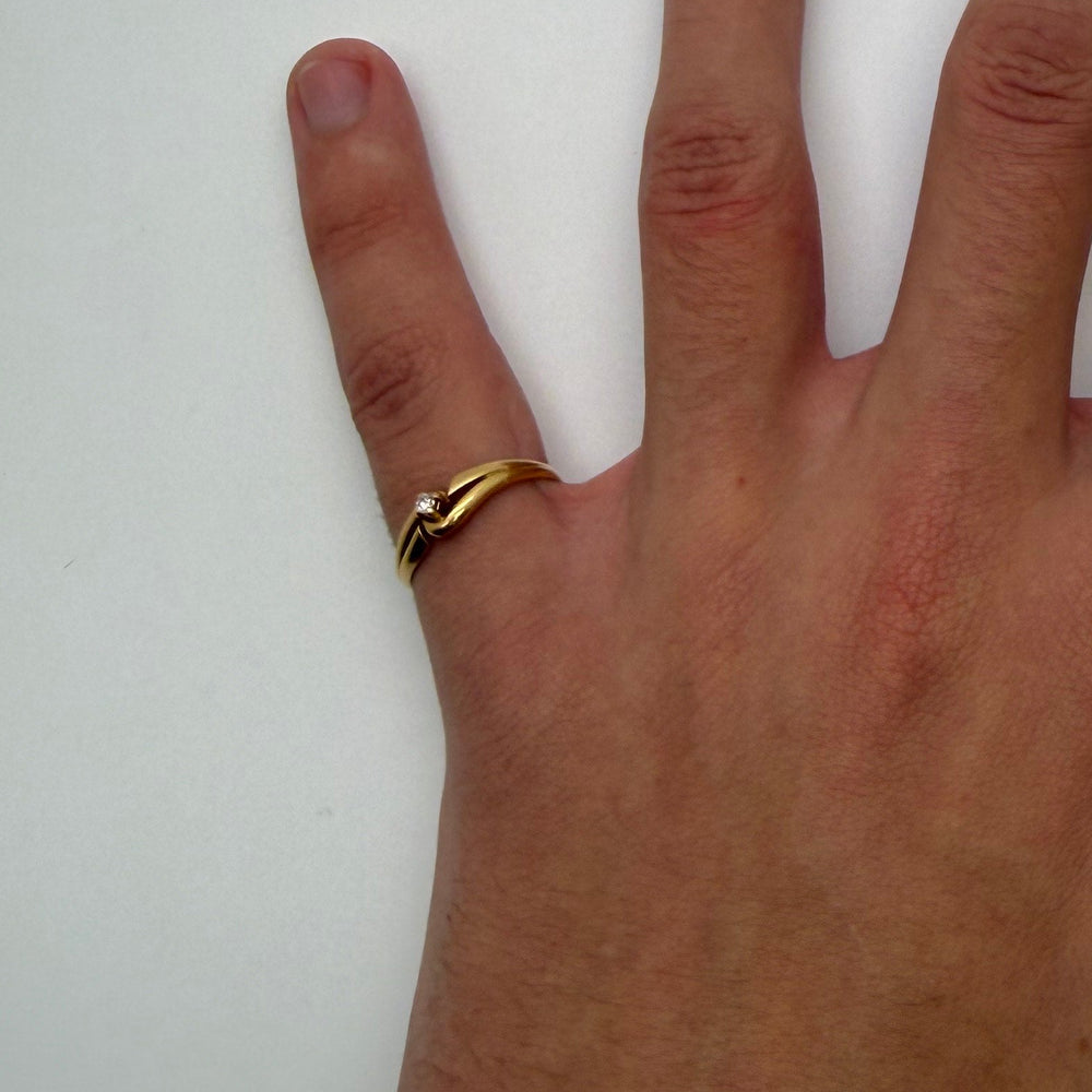 Bague en Or Jaune 18K - Taille: 52