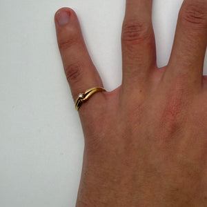 Bague en Or Jaune 18K - Taille: 52