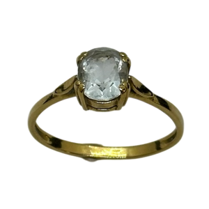 Bague en or jaune avec oxyde