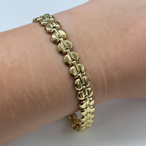 Bracelet maillon en or jaune 18k
