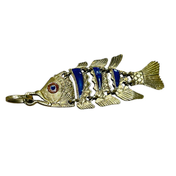 Pendentif poisson en or 18K - 3.40gr
