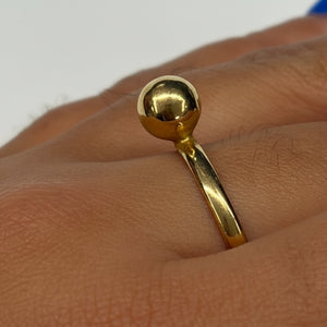 Solitaire en Or Jaune 18 K