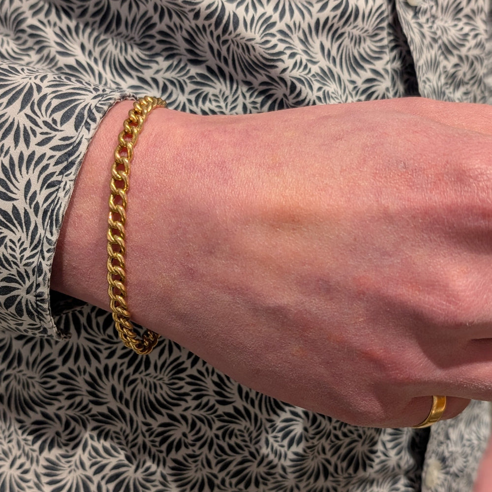 Bracelet Gourmette en Or Jaune 18K