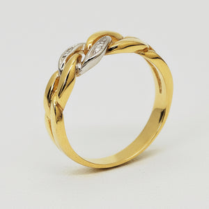 Bague en Or Jaune 18k - 5.78 G - Taille 55