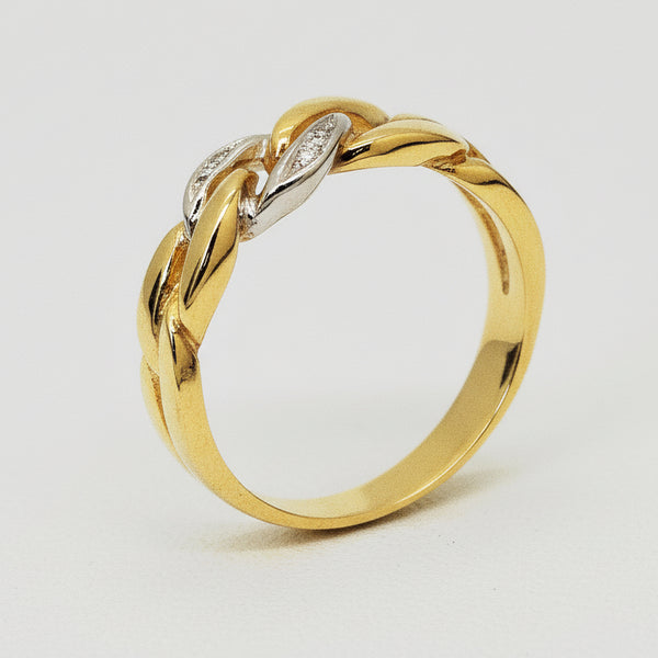 Bague en Or Jaune 18k - 5.78 G - Taille 55