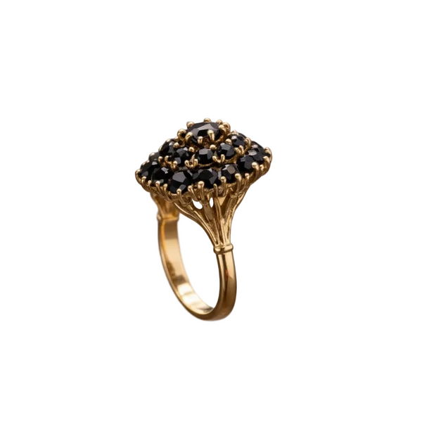 Bague Ancienne Marquise en Or Jaune 18k - 4.25 G