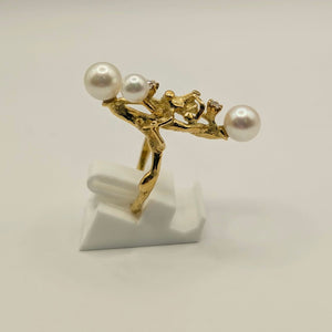 Bague ancienne en or jaune 18 K - Taille 51