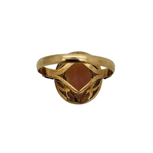 Bague Camée Or Jaune 15k - 2.28 G - Taille 55