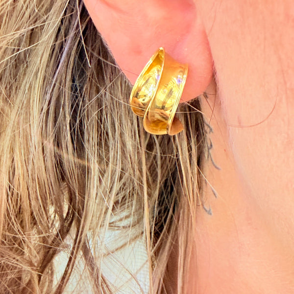 Boucles d'oreilles en Or jaune 18K - 2.72G