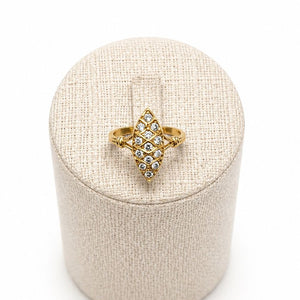 Bague Marquise en Or jaune 18K - 3.05 G