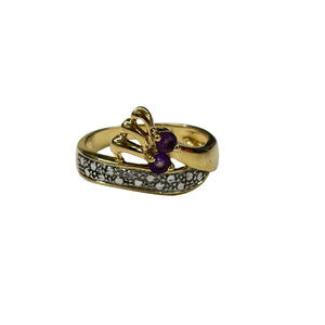 Bague Empierrée en Or Jaune et Or Blanc 18K