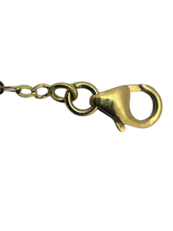Bracelet Maillon Forçat en Or Jaune 18K avec Perles - 4.22 Grs
