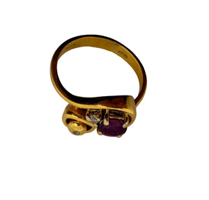 Bague en Or Jaune 18K Taille-56