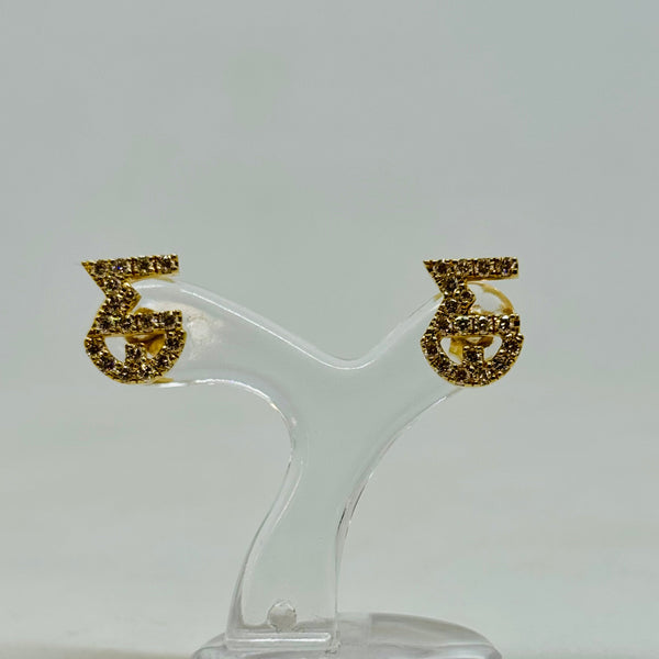 Boucles d'oreilles Or Jaune 18K et 36 Diamants