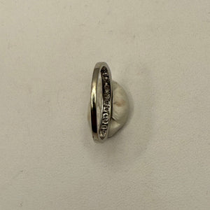 Bague Alliance Demi Tour Or Blanc 18K Taille-54