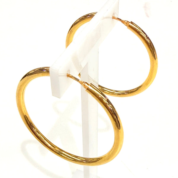 Créoles en Or jaune 18K - 3.32g