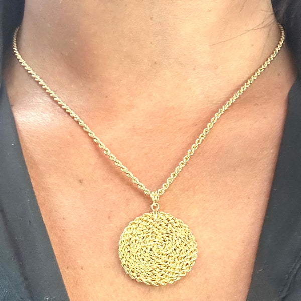 Collier Matinée en Or Jaune Maille Corde 18K