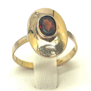 Bague Ancienne Or Jaune 18k avec Grenat
