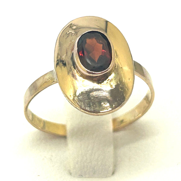 Bague Ancienne Or Jaune 18k avec Grenat