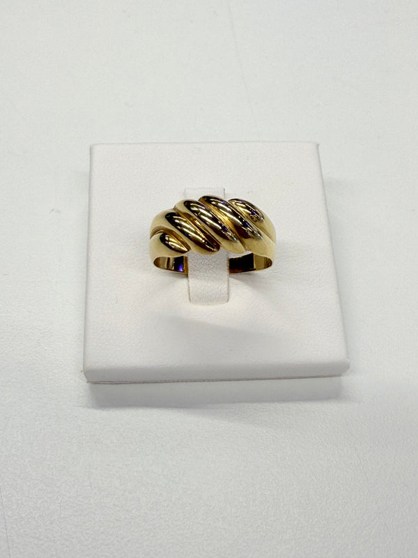 Bague Or Jaune Travaillée 18k Taille 56