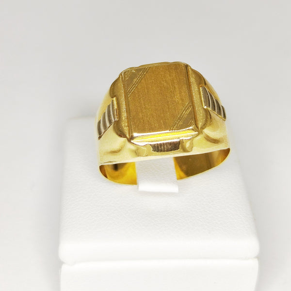 Chevalière en Or Jaune 18 Carats Tête d'Aigle - T 64