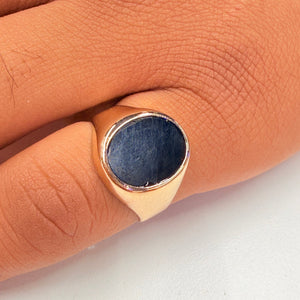 Bague Chevalière en Or Jaune 18K - Taille 59