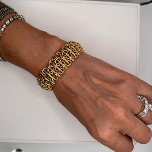 Bracelet Manchette en Or Jaune 18K 43.82 Grs