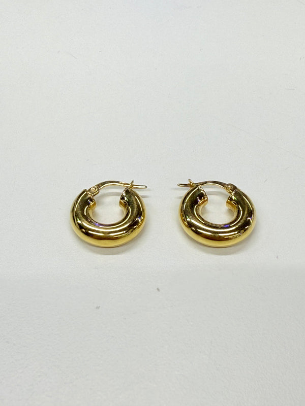 Boucles d'oreille Créoles en Or jaune 18K
