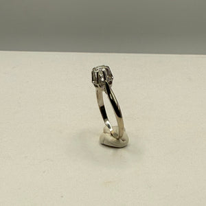 Solitaire en or blanc 18K Taille-61
