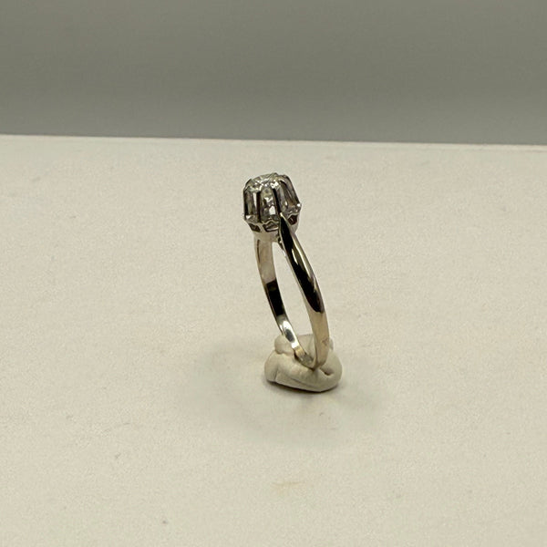 Solitaire en or blanc 18K Taille-61