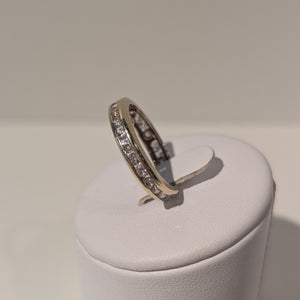 Bague tour complet en or jaune avec oxydes de zirconium  14K - T 58