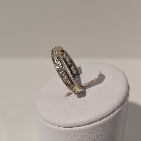 Bague tour complet en or jaune avec oxydes de zirconium  14K - T 58