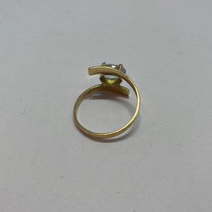 Solitaire en Or Jaune 18K - Taille 53