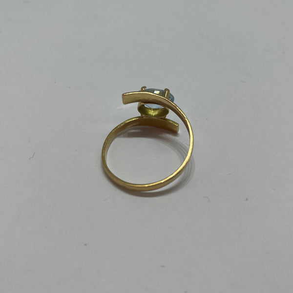 Solitaire en Or Jaune 18K - Taille 53