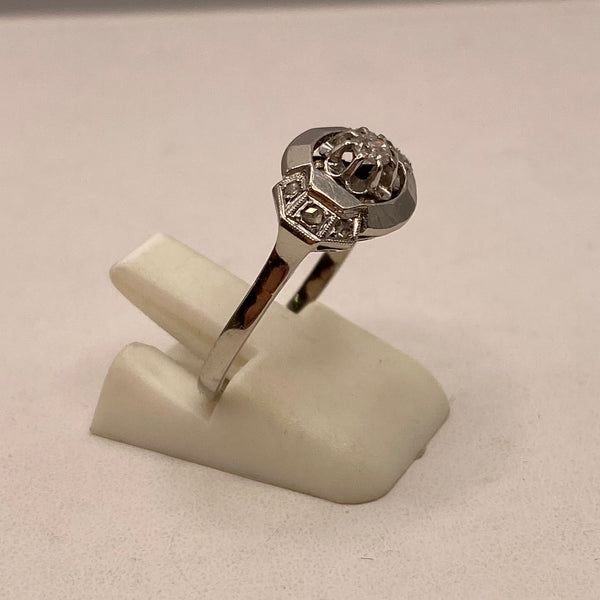 Bague en or gris 18K - Taille 56