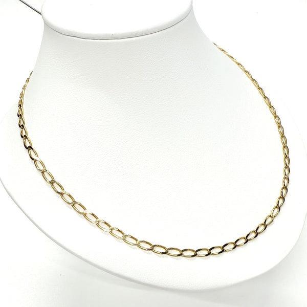 Collier Longue Chaîne en Or Jaune 18K – Maille Cheval