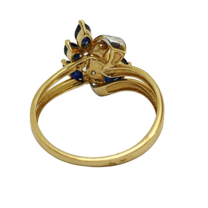 Bague Empierrée en Or Jaune 18K et Saphir