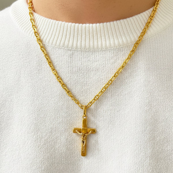 Pendentif Croix en Or Jaune 18K - 3.57g