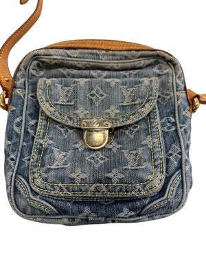 Sac à bandoulière Louis Vuitton Denim monogramme bleu édition limitée