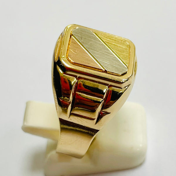 Chevalière 3 Ors 18K  - Taille 71 - 5.64G