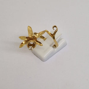 Bagues en or jaune 750/1000 avec oxyde de zirconium - T 56